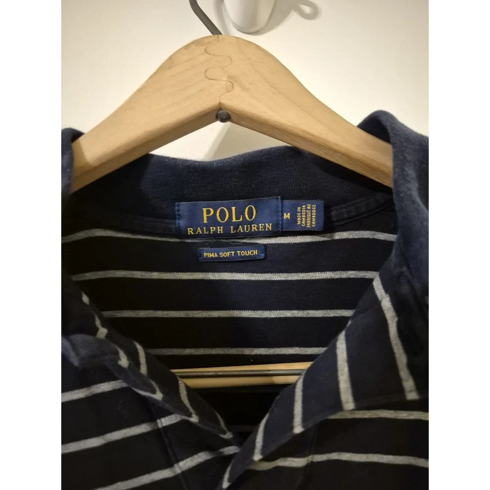 Polo Ralph Lauren Blue Men M Pima Soft Short Sleeve Preppy Classic Quiet Luxury